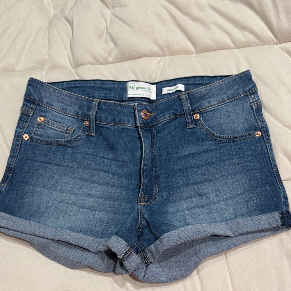Celebrity Pink Dark Blue Denim Jean Shorts